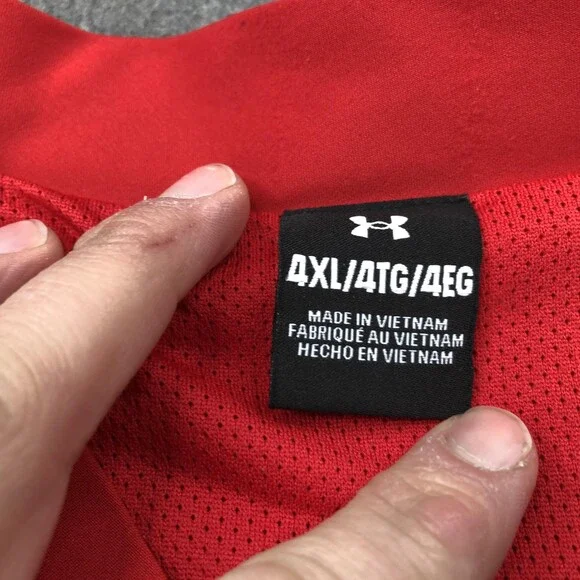 Defenders Jacket Mens 4XL Red IFL Under Armour Full Zip Player Issued